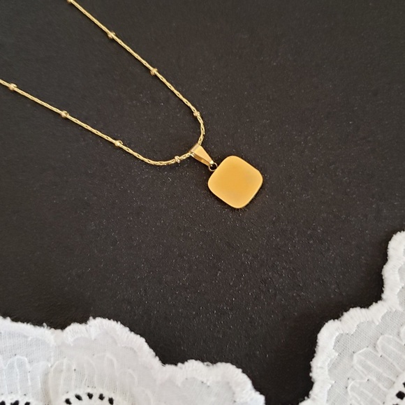 GP Black Square Necklace - Picture 4 of 4